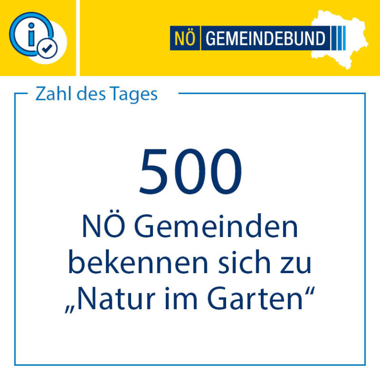 Herzlichen Glückwunsch an die NÖ Umweltbewegung „Natur im Garten“ zum beeindruckenden Meilenstein: Die 500. Gemeinde in...