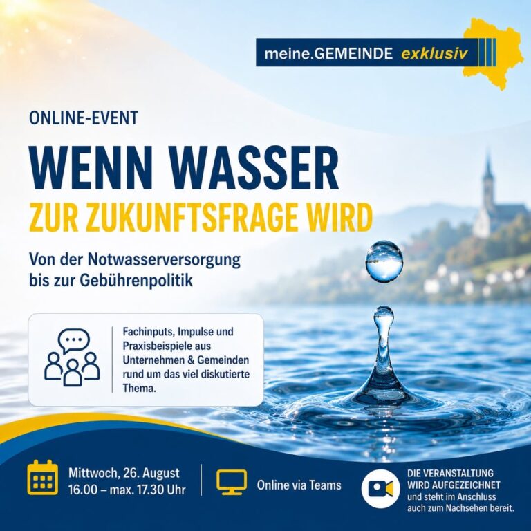 💧 WENN WASSER ZUR ZUKUNFTSFRAGE WIRD Wasser ist für Gemeinden längst keine Selbstverständlichkeit mehr. Trockenheit, si...